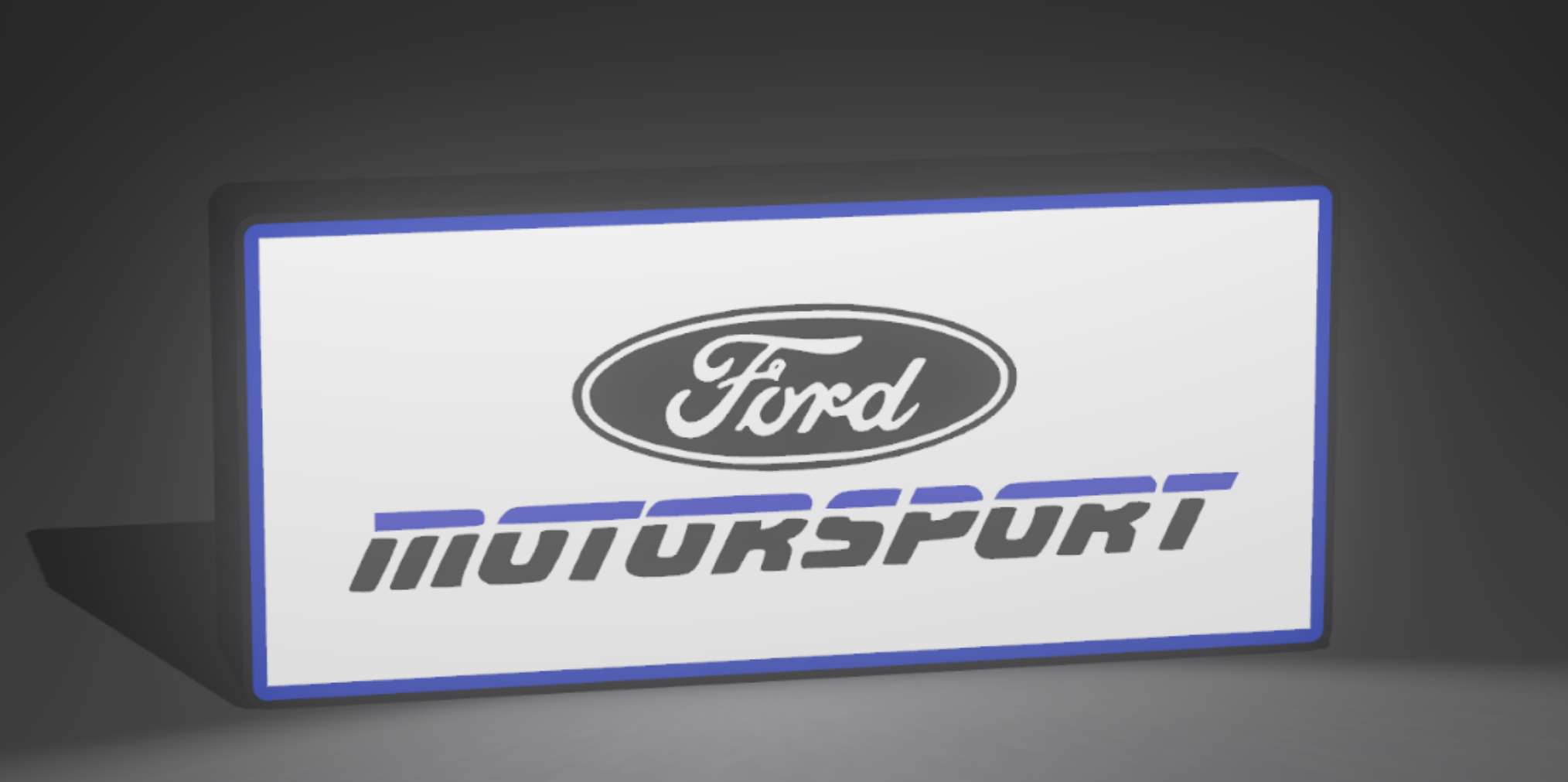 Ford Motor Sport Light LED light box – custom 3D printed – Lit Layer Creations